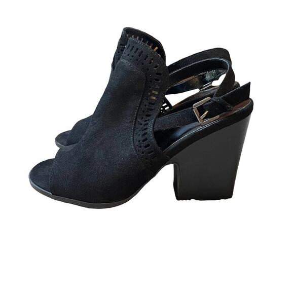 New Carlos Santana Trinity Black‎ Faux Suede Heels Shoes Size 8.5 - Picture 1 of 9